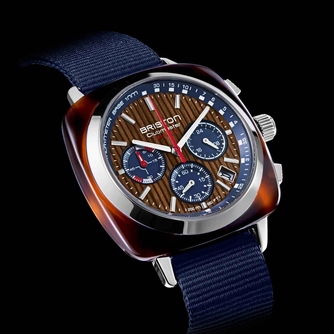 Briston Clubmaster Regatta - Chrono - Noyer / Bleu 262142.SA.T.15W.NNB Watch