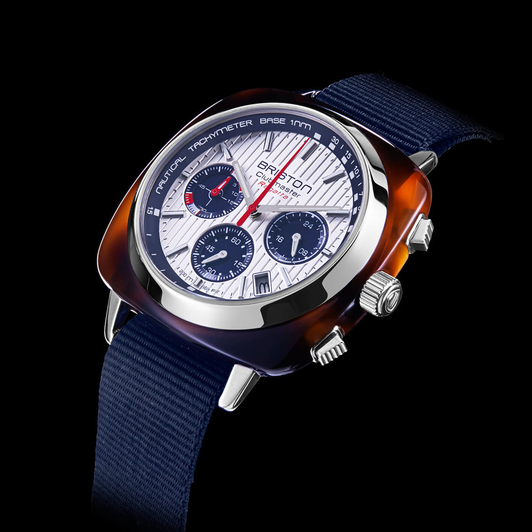 Briston Clubmaster Regatta - Chrono - Blanc / Bleu 262142.SA.T.2.NNB Watch