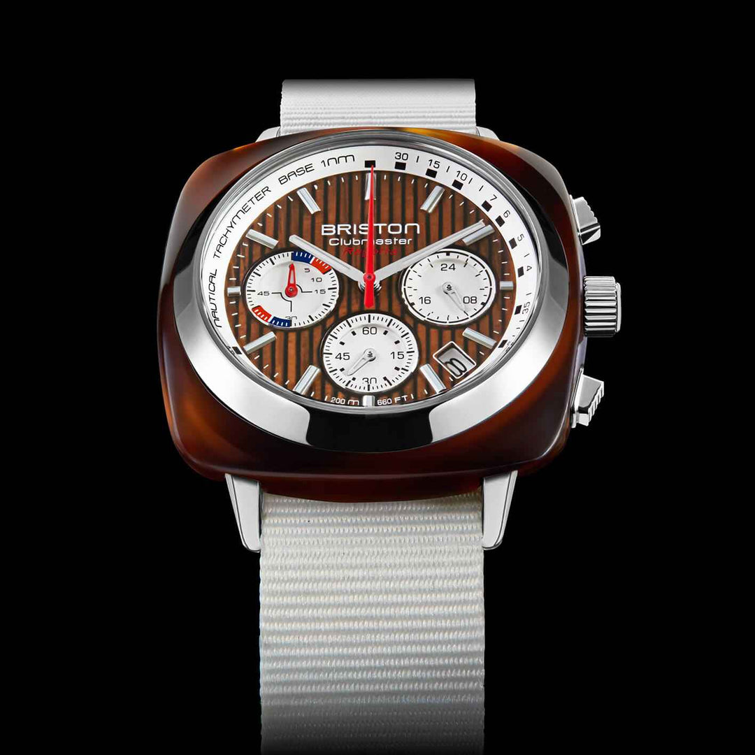 Briston Clubmaster Regatta - Chrono - Noyer / Blanc 262142.SA.T.2W.NW Watch