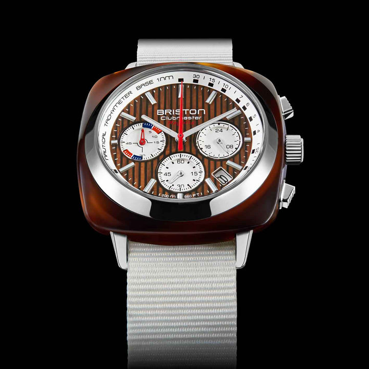Briston Clubmaster Regatta - Chrono - Noyer / Blanc 262142.SA.T.2W.NW Watch