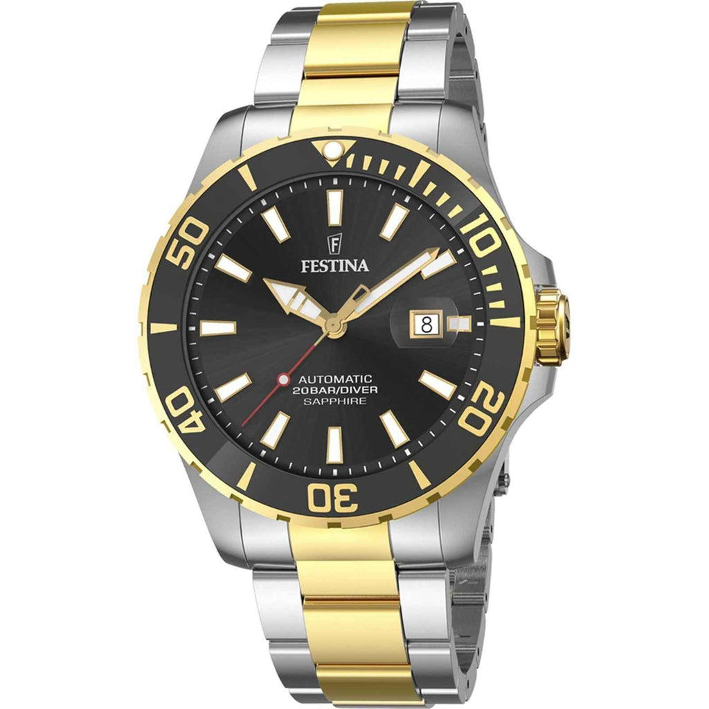 F20532 2 Automatic Two Tone Steel Bracelet Watch