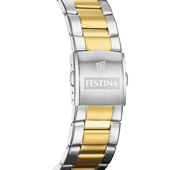 Festina F20562/2 Men's Blue Dial Two Tone Steel Bracelet Wristwatch - H S Johnson