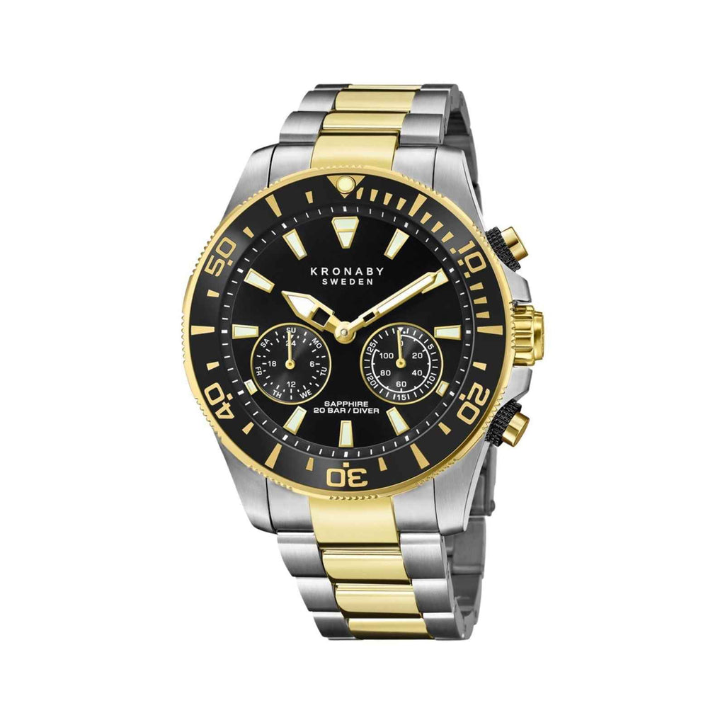 S3779 2 Hybrid Smartwatch Two Tone Steel Bracelet