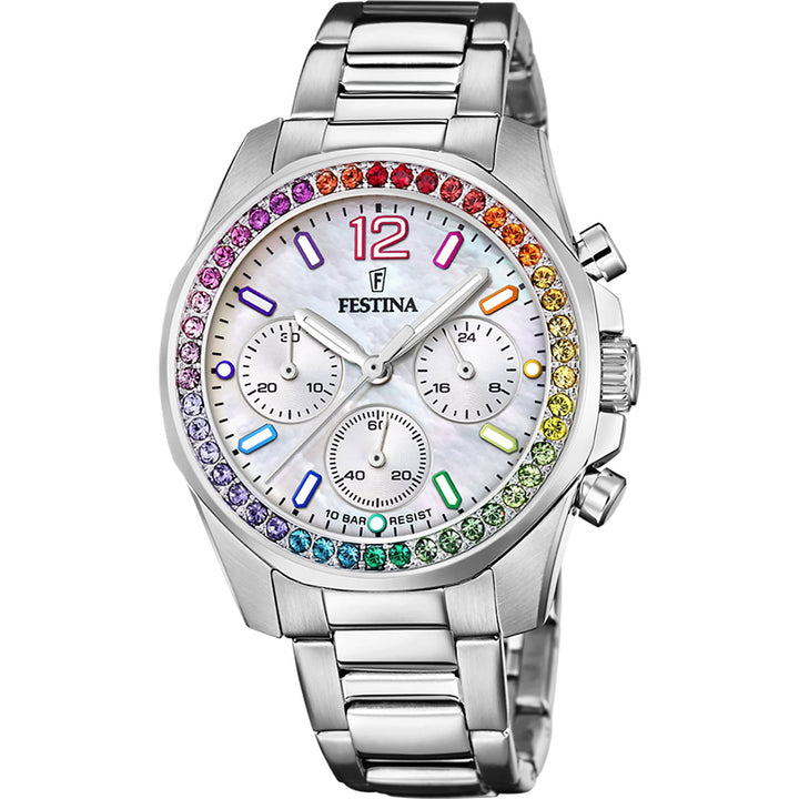 Festina F20606/2 Women's Rainbow Steel Bracelet Wristwatch - H S Johnson