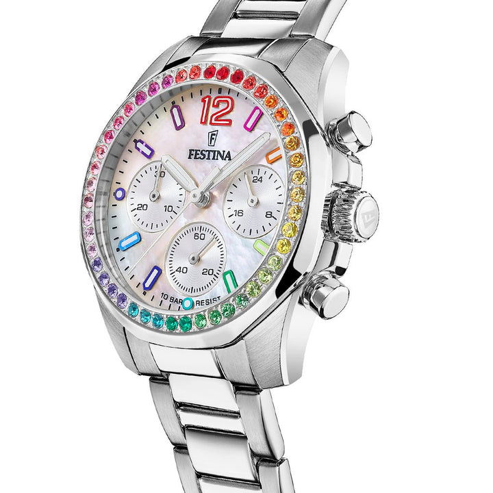 Festina F20606/2 Women's Rainbow Steel Bracelet Wristwatch - H S Johnson