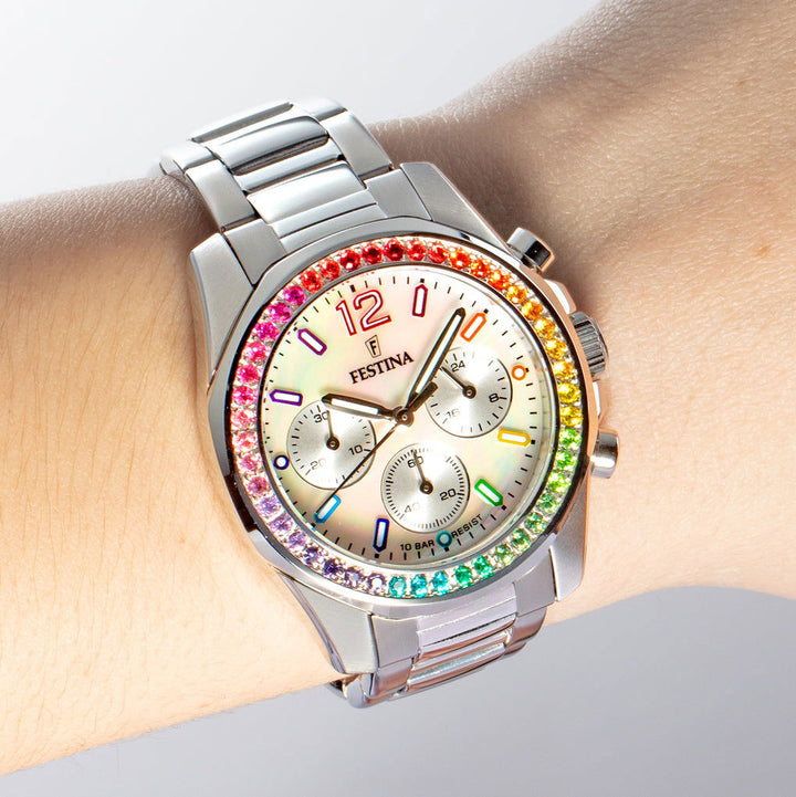 Festina F20606/2 Women's Rainbow Steel Bracelet Wristwatch - H S Johnson