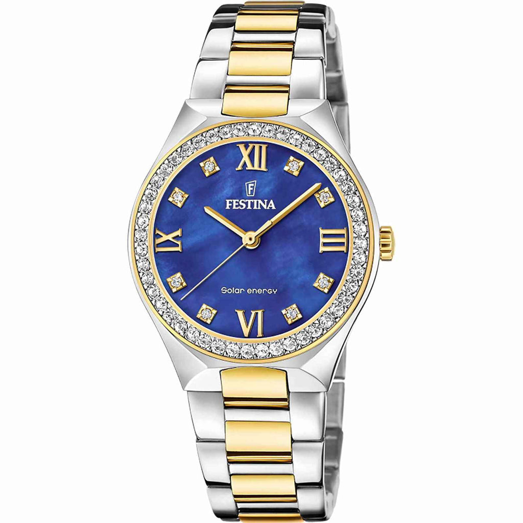 F20659 2 Solar Energy Two Tone Watch