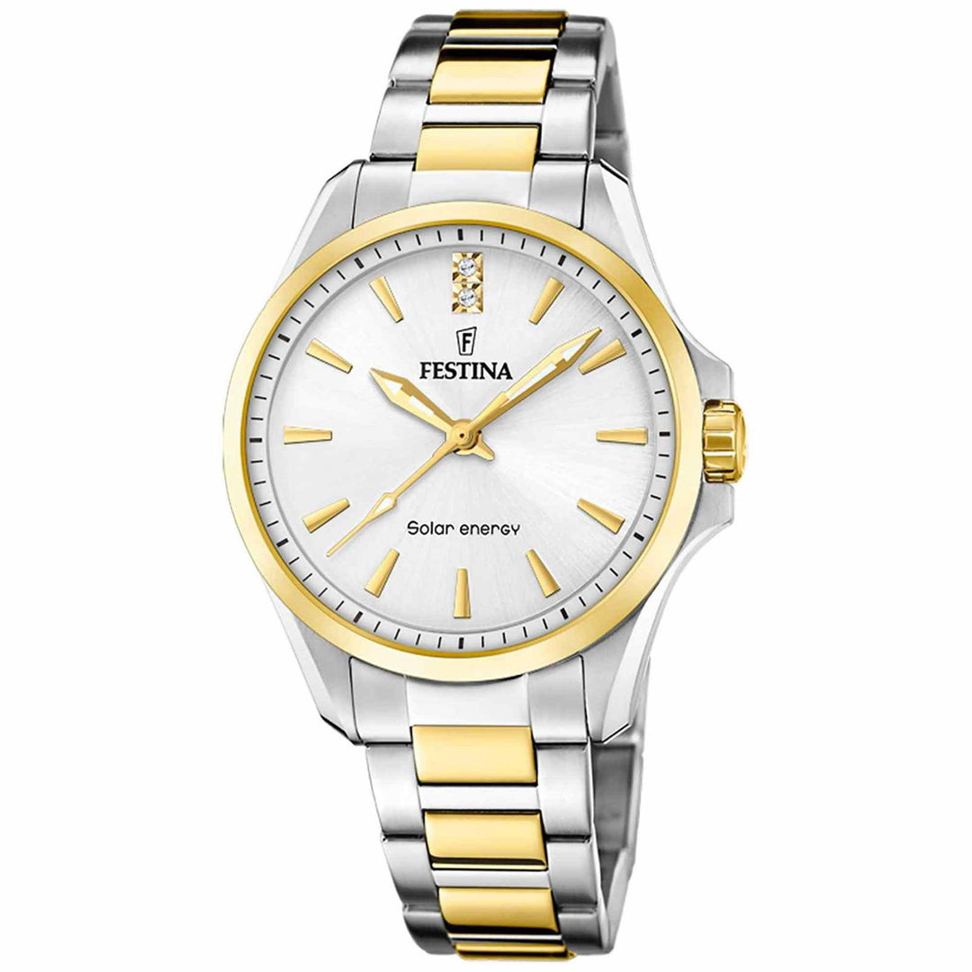 Festina F20655/2 Women's Two Tone Solar Wristwatch - H S Johnson
