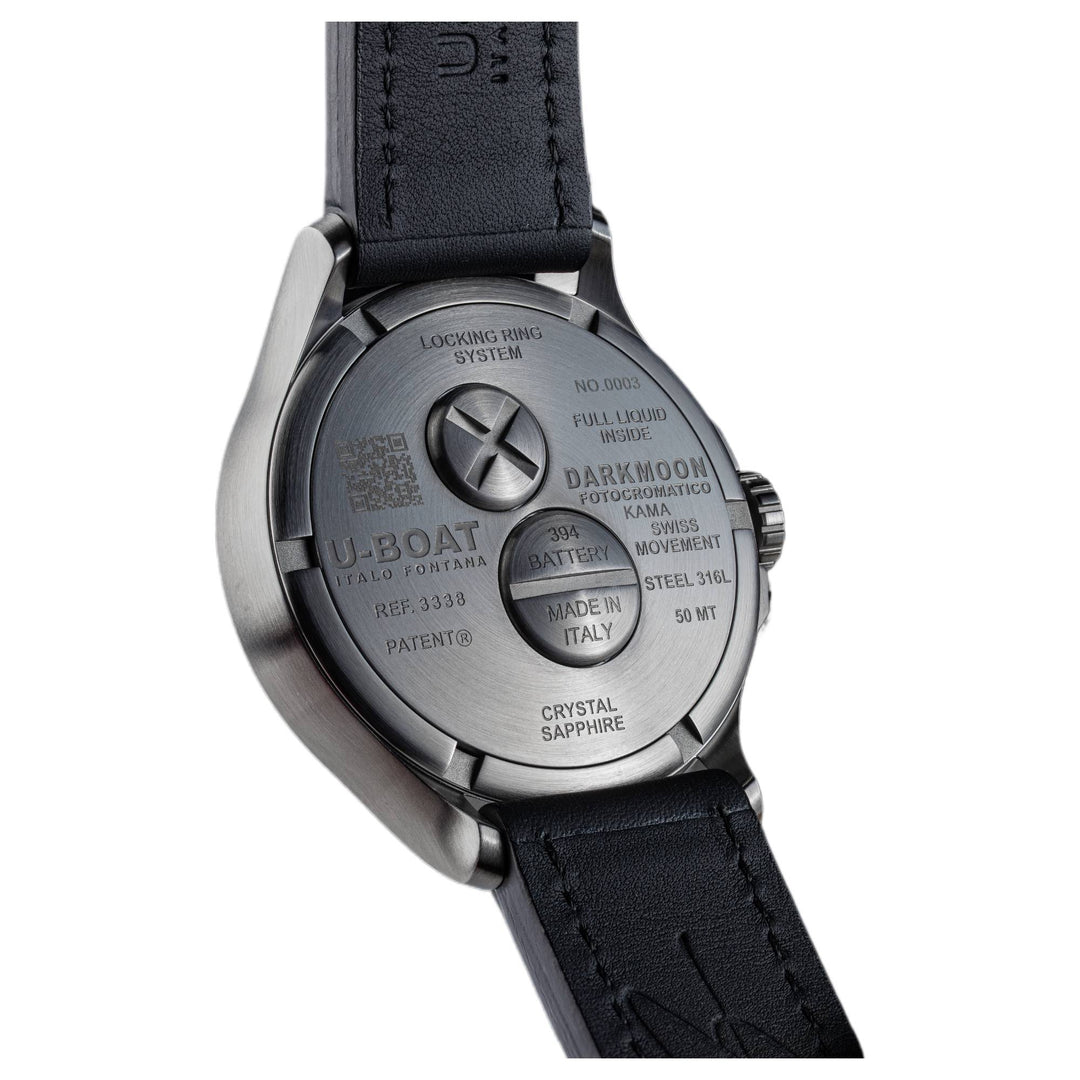 U-Boat 3338 Darkmoon 46.5mm Kama Grey SS Watch