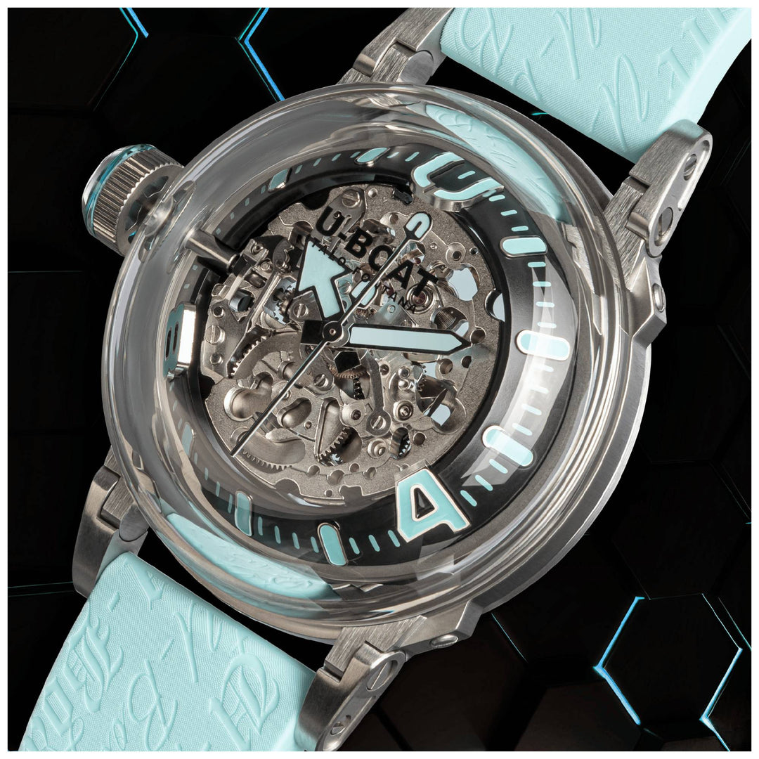 U-Boat 3345 U-65 Automatic 44mm Aqua SS Watch