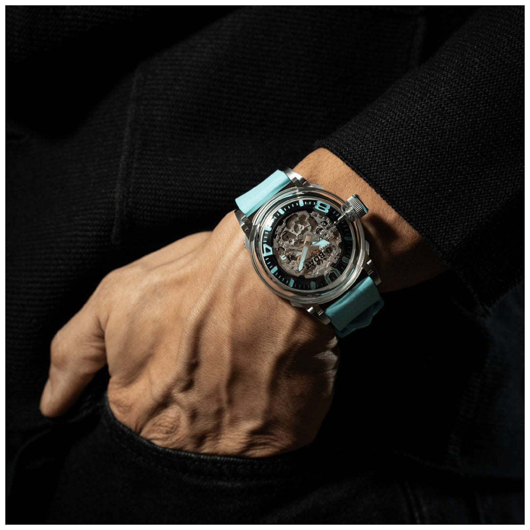 U-Boat 3345 U-65 Automatic 44mm Aqua SS Watch