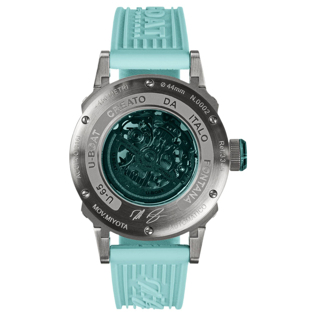 U-Boat 3345 U-65 Automatic 44mm Aqua SS Watch