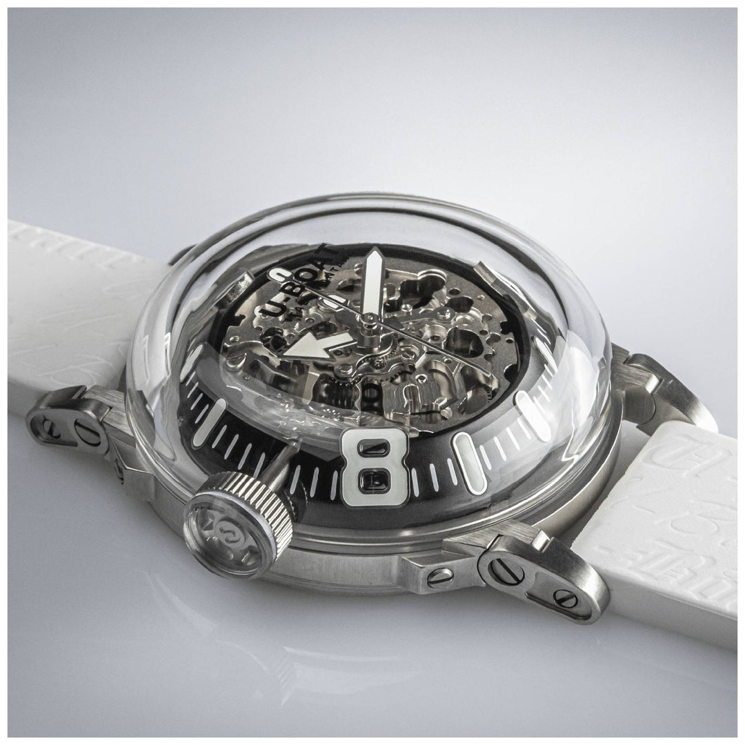 U-Boat 3346 U-65 Automatic 44mm White SS Watch