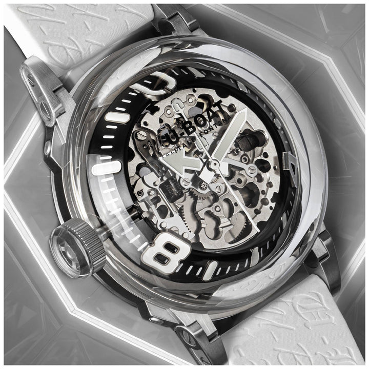 U-Boat 3346 U-65 Automatic 44mm White SS Watch