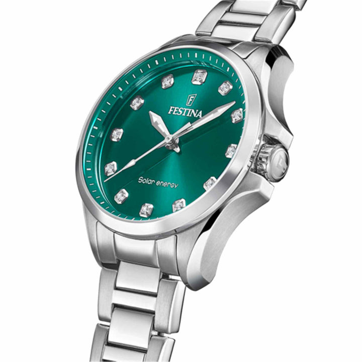 Festina F20654/3 Women's Green Dial Solar Wristwatch - H S Johnson