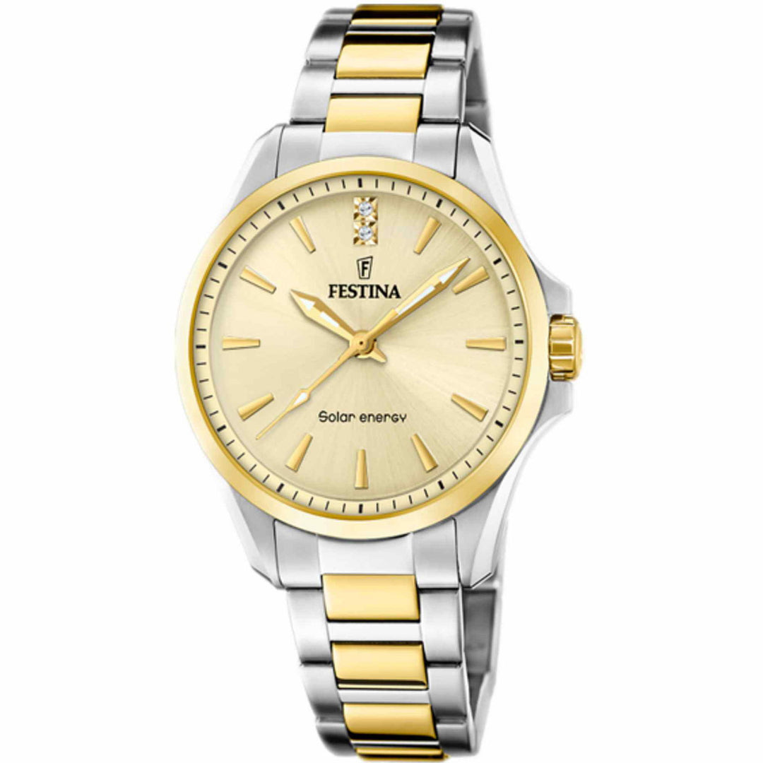 Festina F20655/3 Women's Two Tone Solar Wristwatch - H S Johnson