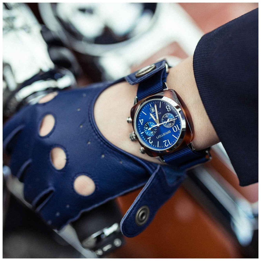 Briston Clubmaster Classic - Chrono - Bleu Marine 15140.SA.T.9.NNB Watch