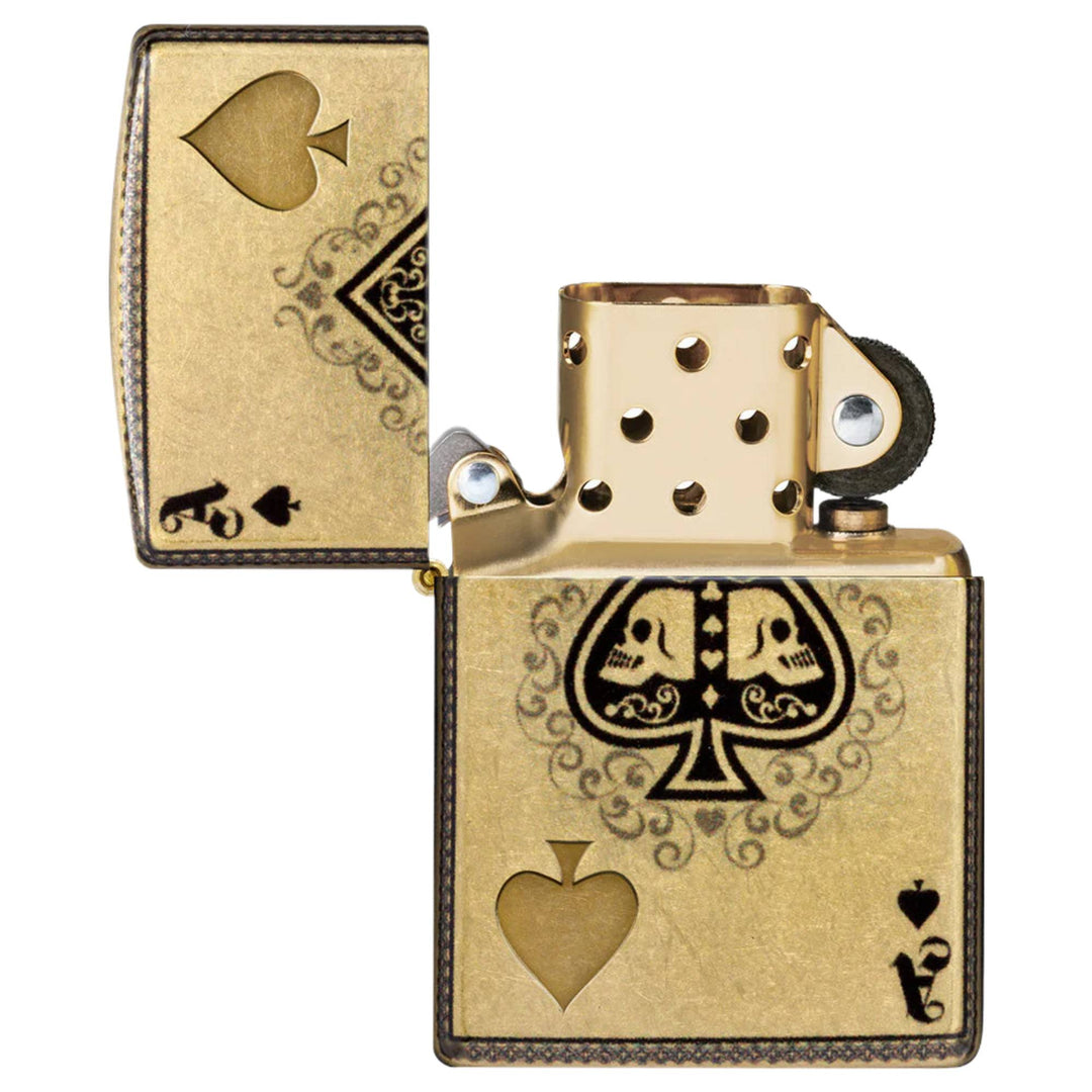Zippo 46388 Ace Of Skulls Design Lighter