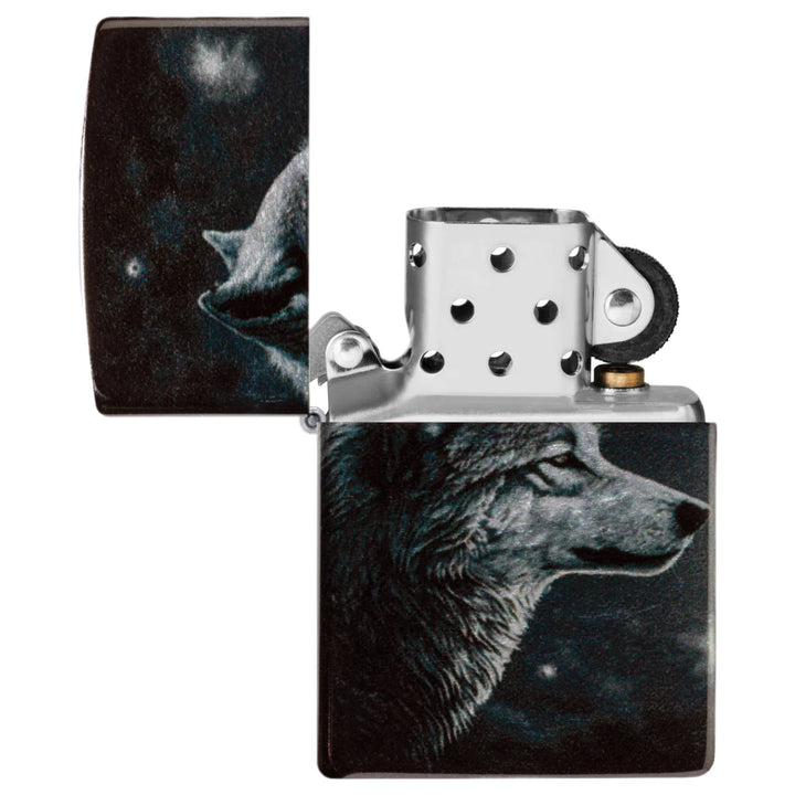 Zippo 46609 Wolf Moon Design Lighter