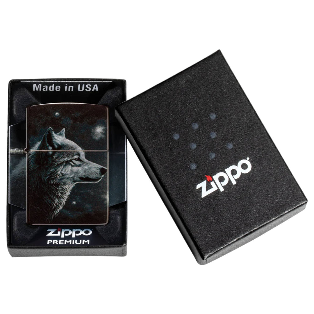 Zippo 46609 Wolf Moon Design Lighter