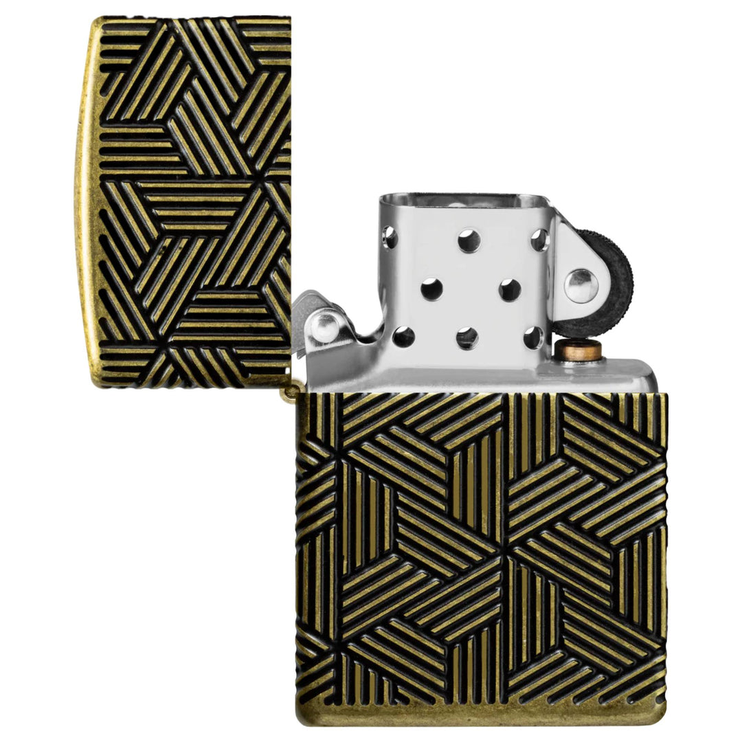 Zippo 46675 Crosshatch Design Lighter
