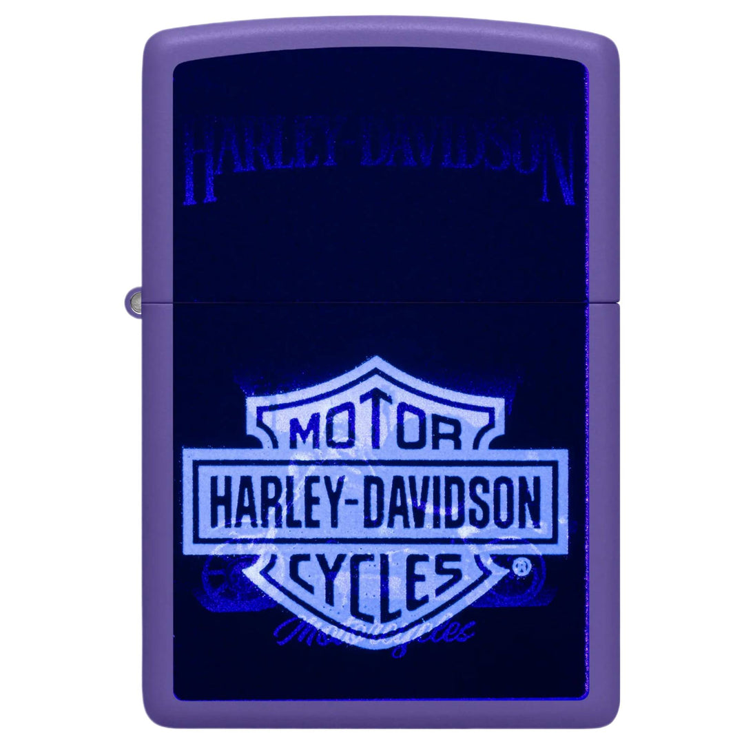 Zippo 46676 Harley-Davidson® Black Light Motorcycle Design Lighter