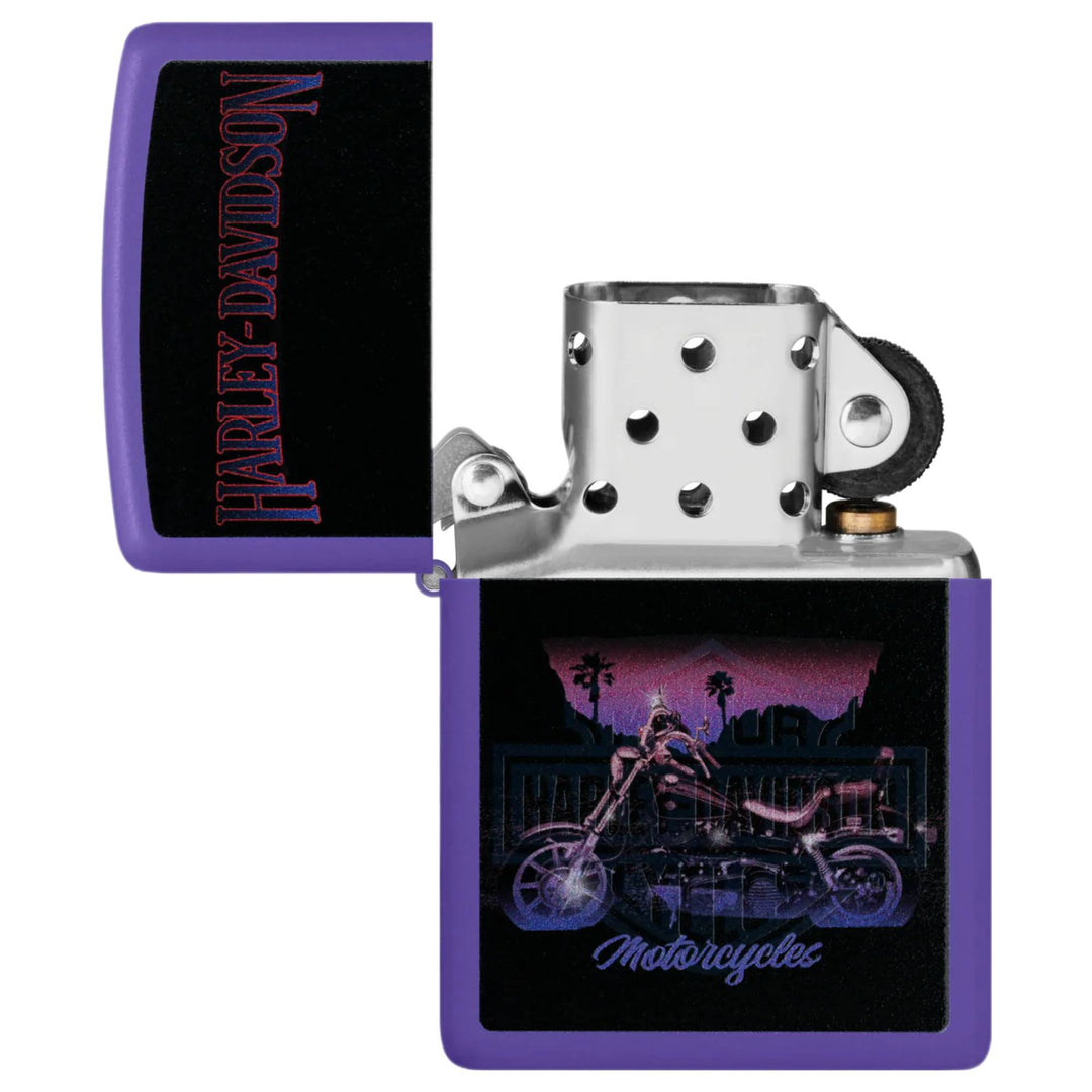 Zippo 46676 Harley-Davidson® Black Light Motorcycle Design Lighter