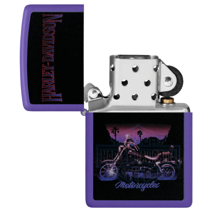 Zippo 46676 Harley-Davidson® Black Light Motorcycle Design Lighter
