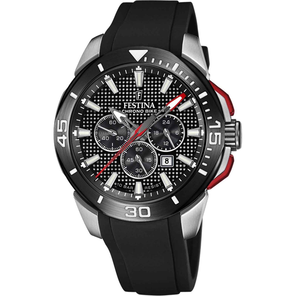 F20642 4 Chrono Bike Rubber Strap Watch