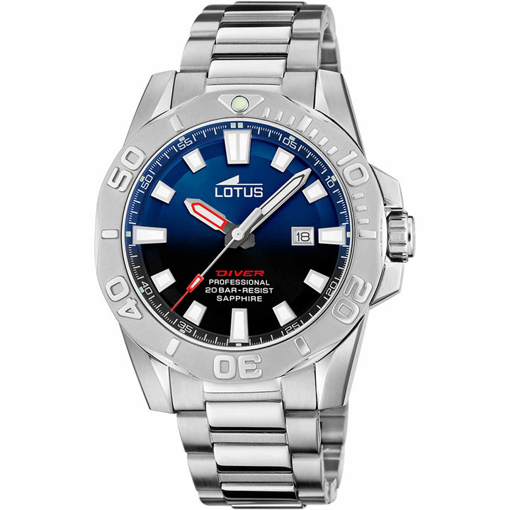 Lotus L18926/4 Men's Dark Blue Dial Divers Wristwatch - H S Johnson