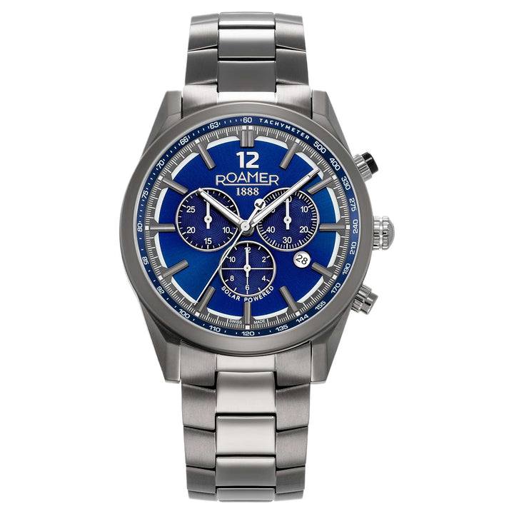 Roamer 973981 44 45 20 Helios Power Titanium Solar Wristwatch