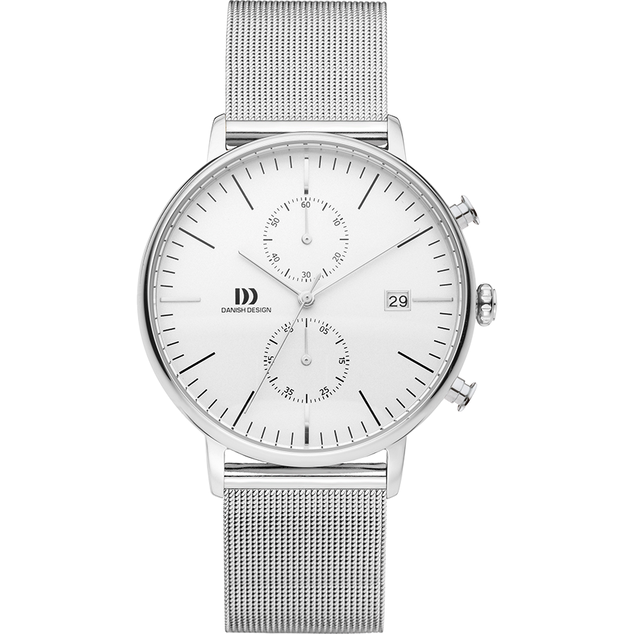 Danish Design IQ62Q975 Koltur Chrono Silver Mesh Watch