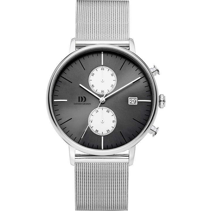 Danish Design IQ78Q975 Koltur Chrono Grey Silver Eyes Mesh Watch