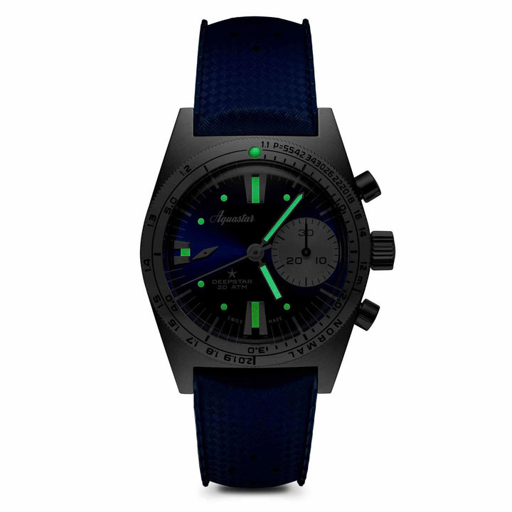 Aquastar 2022 Deepstar Blue Ray Chronograph Wristwatch - H S Johnson