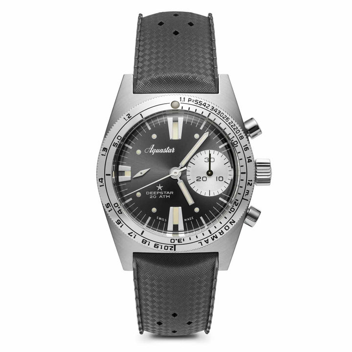 Aquastar 2022 Deepstar Steel Grey Chronograph Wristwatch - H S Johnson
