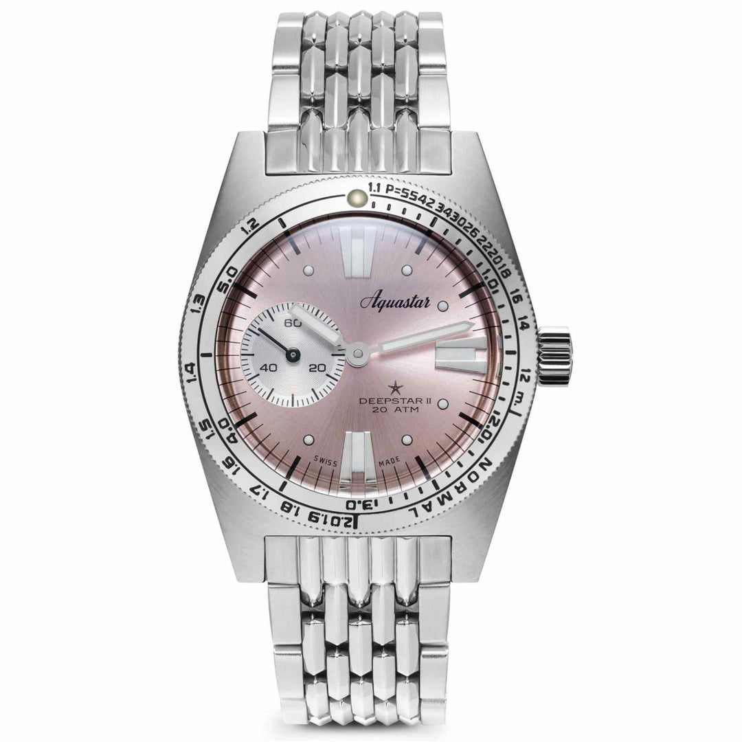 Aquastar Deepstar II Coral Bor Bracelet Wristwatch - H S Johnson