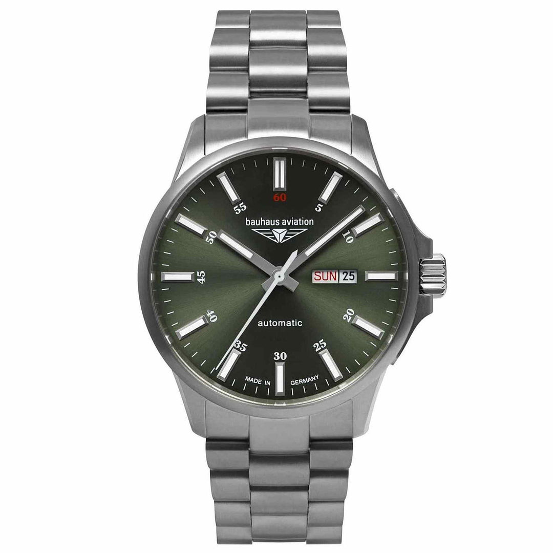 Bauhaus Aviation 2866M4 Men's Day Date Automatic Wristwatch - H S Johnson
