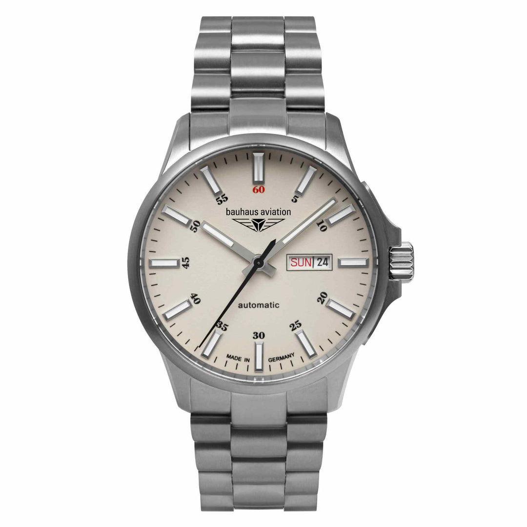 Bauhaus Aviation 2866M5 Men's Day Date Automatic Wristwatch - H S Johnson