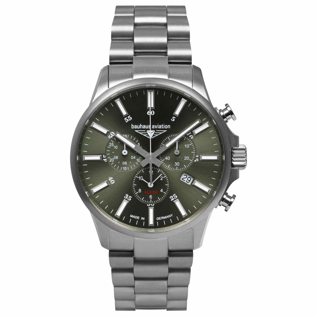 Bauhaus Aviation 2880M4 Men's Quartz Chronograph Wristwatch - H S Johnson