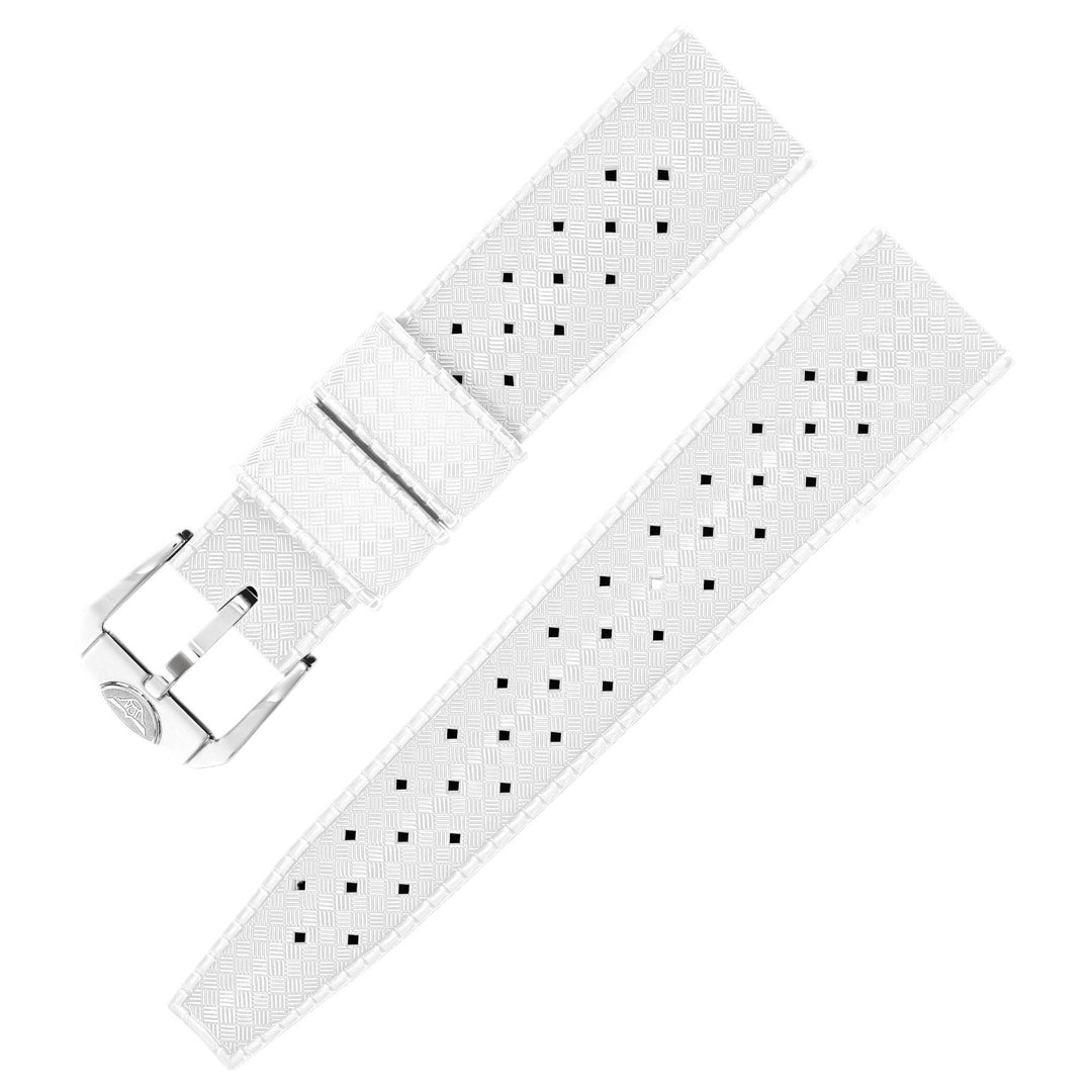 Squale CINHTRW20 20mm Homage Tropic White Rubber Strap