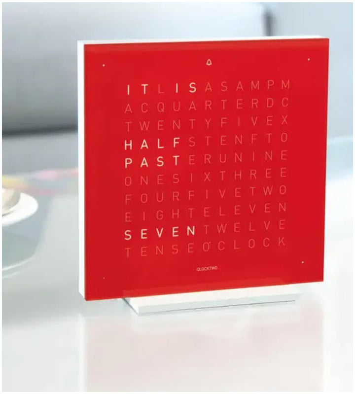 Qlocktwo T4PENCC-UK Earth 13.5 Pure Cherry Cake Collection Desk Clock