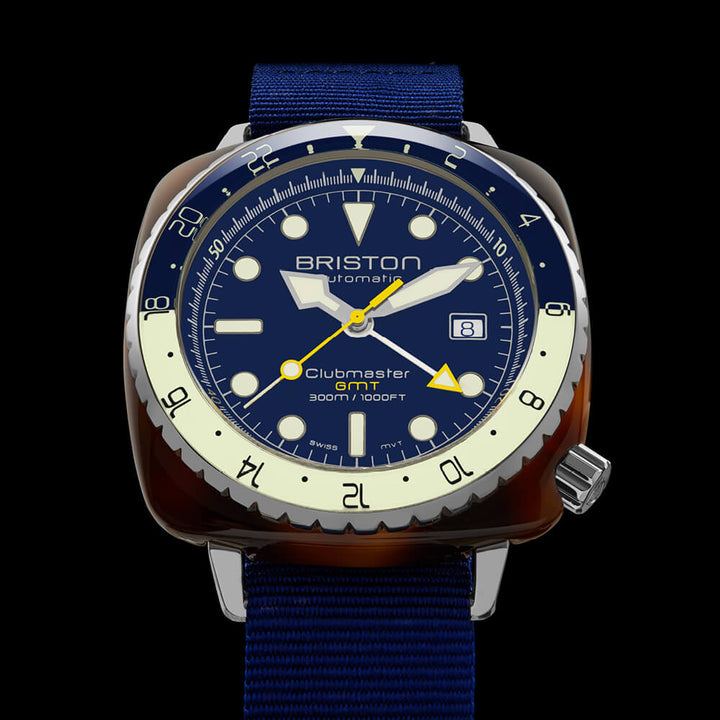 Briston Clubmaster Diver Pro GMT - Bleu Marine 24844.SA.T.15.NNB Watch
