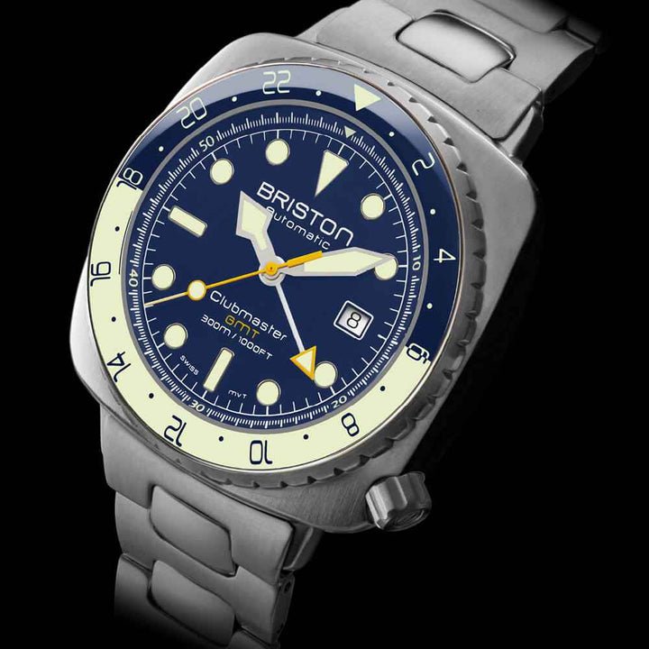 Briston Clubmaster Diver Pro GMT - Acier 24844.S.GP.15.SB Watch