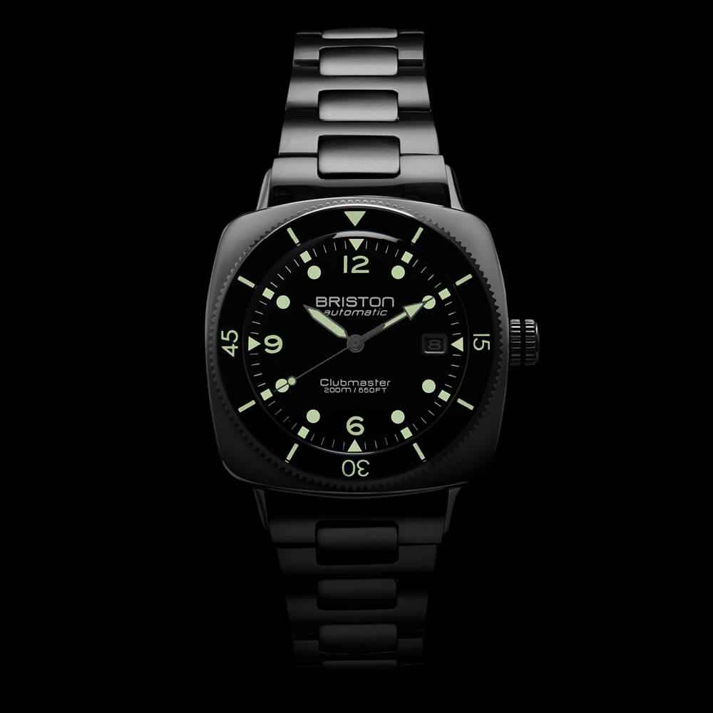 Briston Clubmaster Legend Diver - Acier - Noir 241740.PS.LD.1.SB Watch