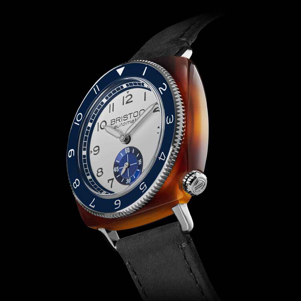Briston Clubmaster Legend - Petite Seconde - Blanc / Bleu 241639.SA.T.2NV.CH Watch