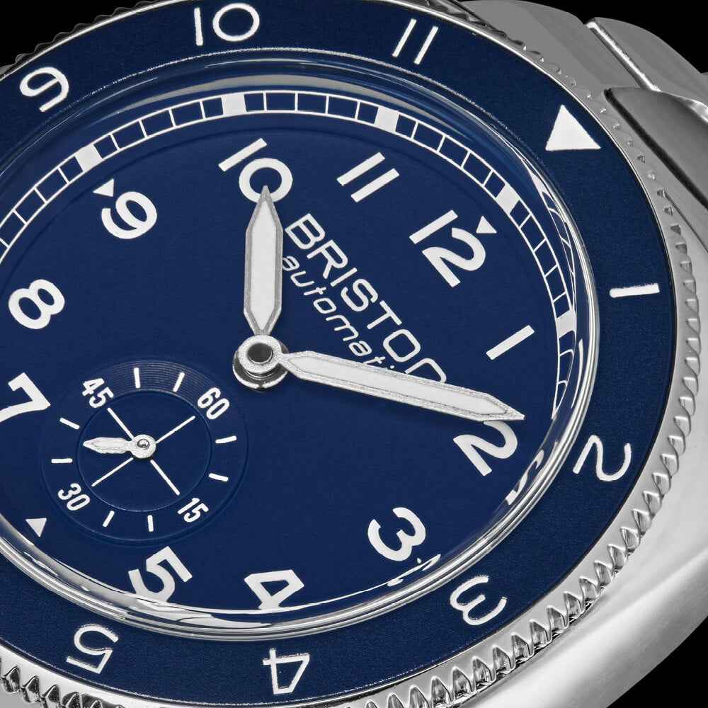 Briston Clubmaster Legend - Petite Seconde - Acier - Bleu 241639.PS.L.15.SB Watch