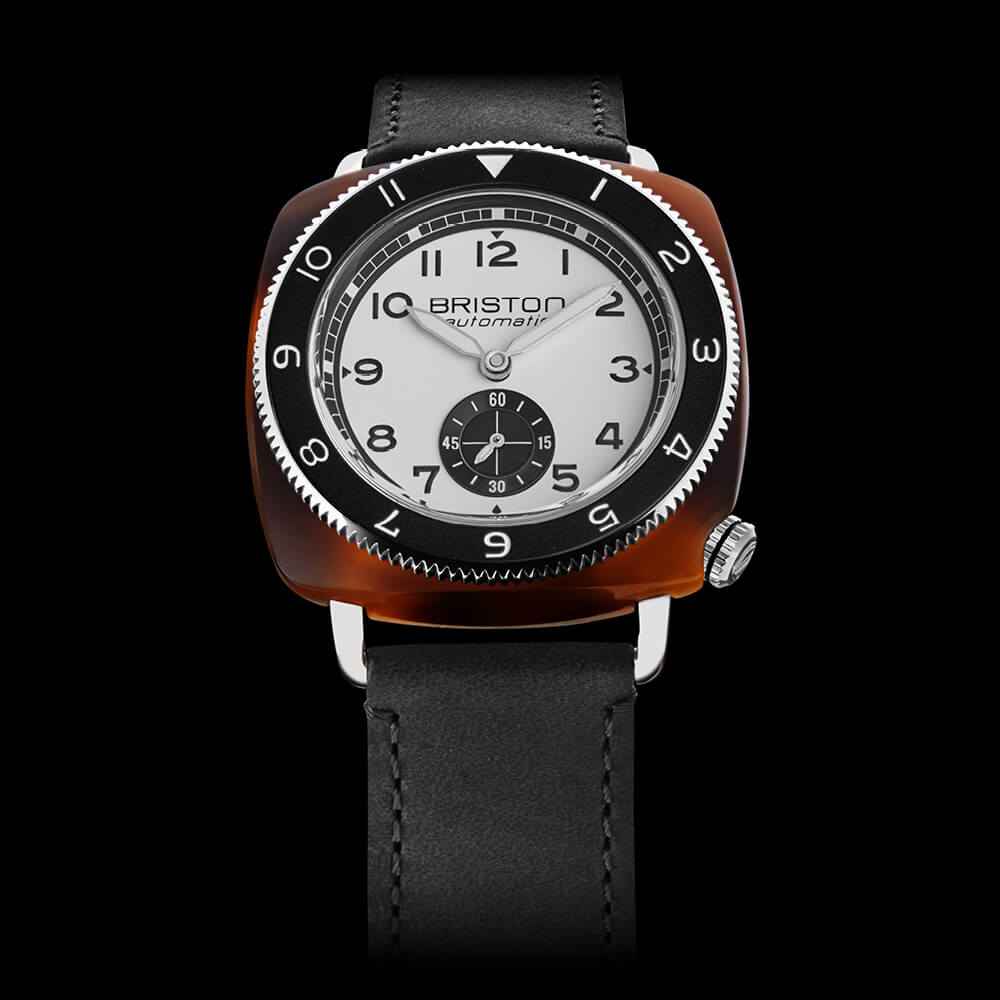 Briston Clubmaster Legend - Petite Seconde - Blanc / Noir 241639.SA.T.2B.CH Watch