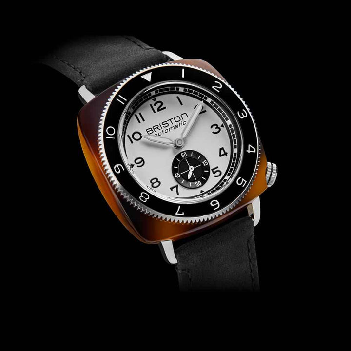 Briston Clubmaster Legend - Petite Seconde - Blanc / Noir 241639.SA.T.2B.CH Watch