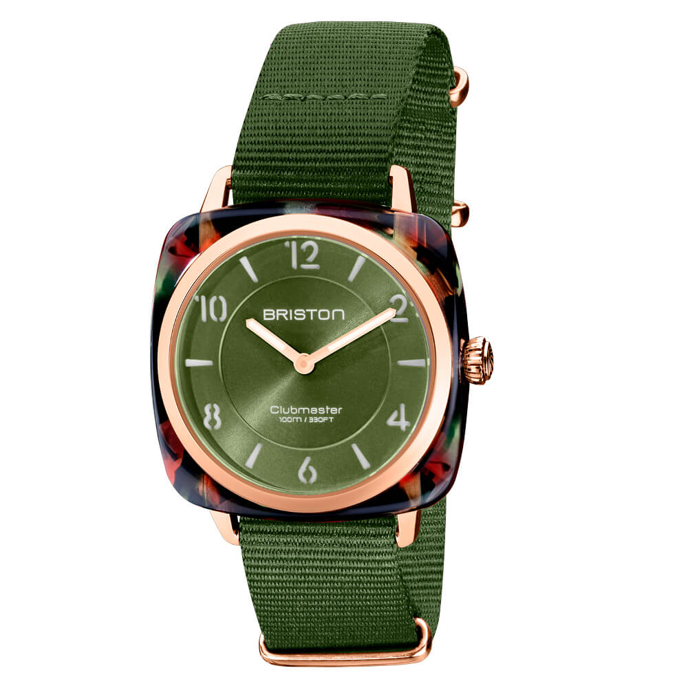 Briston Clubmaster Chic - HM - Gold - Vert Olive 21536.PRA.UG.26.NOL Watch