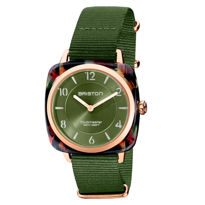 Briston Clubmaster Chic - HM - Gold - Vert Olive 21536.PRA.UG.26.NOL Watch